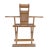 Chinese Elm Wood Wool Seat Wide Arm Folding Armchair For Sale In San Francisco - Image 6 of 8