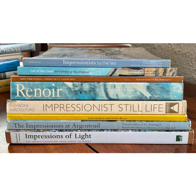 French Coastal-Colored Collection of Impressionist Books, Set of 8 For Sale - Image 3 of 13