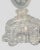 Transparent Vintage Art Nouveau Czechoslovakian Crystal Perfume Bottle Figural Etched Top For Sale - Image 8 of 10