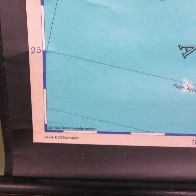 Wood School Teaching Map of the USA from Justus Perthes Darmstadt, 1960s For Sale - Image 7 of 8