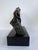 Bronze Vintage Bronze Finish Reclining Panther Sculpture on Modernist Base For Sale - Image 8 of 10