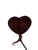 1990s Bombay Company Mahogany Flip Top Side Table Pedestal Stand Queen Ann Heart Shape For Sale In Philadelphia - Image 6 of 14