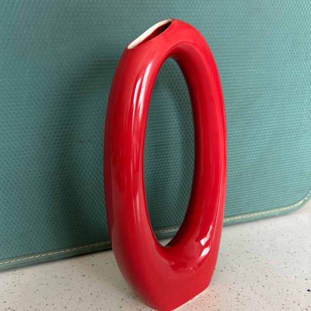 Mid-Century Modern Vintage Jaliang Asymmetrical Base Vase For Sale - Image 3 of 10