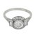 Modern Art Deco Style Diamond Platinum Engagement Ring, Size 7 For Sale - Image 3 of 6