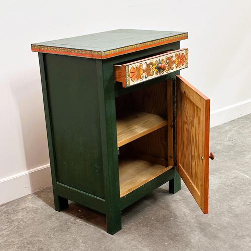 Large Provençal Folk Art Hand-Painted Cabinet, 1970s For Sale - Image 10 of 15