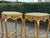 A refined pair of 1970 French Louis XVI-style side tables, made in Europe from solid beech wood and finished in an antique...