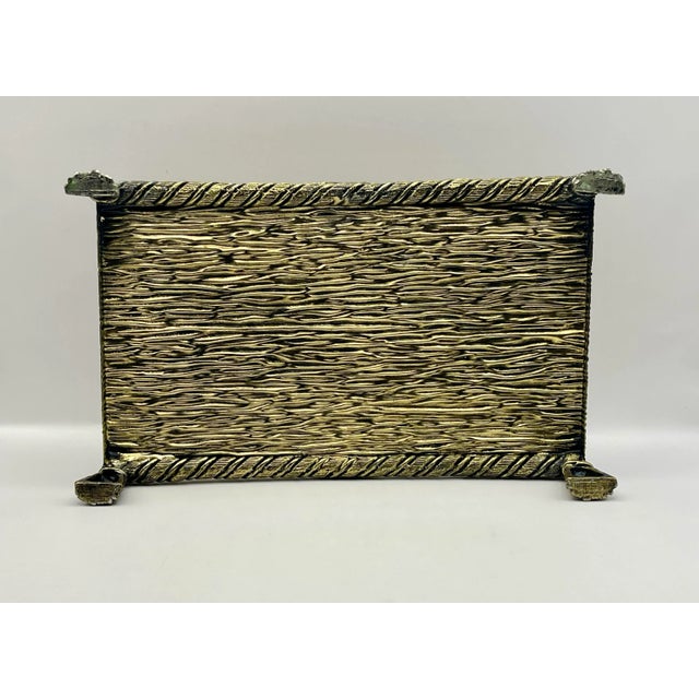 Mid 20th Century Vintage Gold Rope & Tassel Tray For Sale - Image 5 of 5