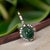 Traditional Garnet Tsavorite & Diamond Earrings 14k WG 22.44 TCW Certified For Sale - Image 3 of 13
