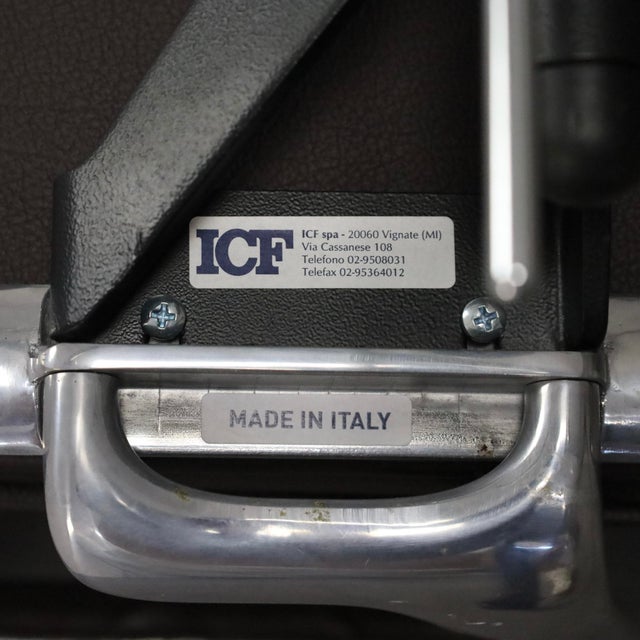 Una Leather Office Chair by ICF, Italy, 1990s For Sale - Image 11 of 12