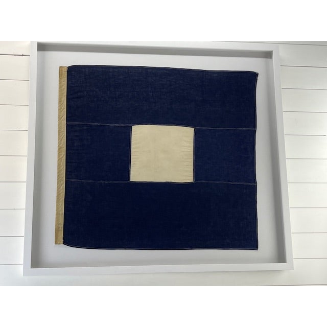 Modern Coastal Wall Decor Large "P" Signal Flag For Sale - Image 3 of 3