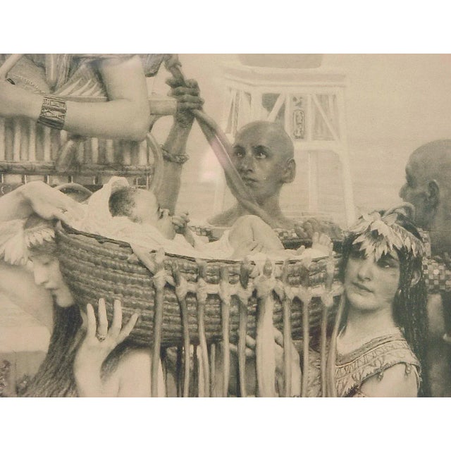 1905 “The Finding of Moses” Black and White Photogravure After Lawrence Alma-Tadema, Framed For Sale - Image 4 of 5