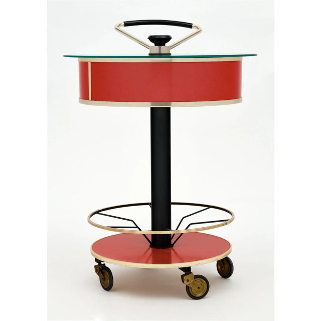 1970s Italian Hydraulic Bar Cart For Sale - Image 5 of 10