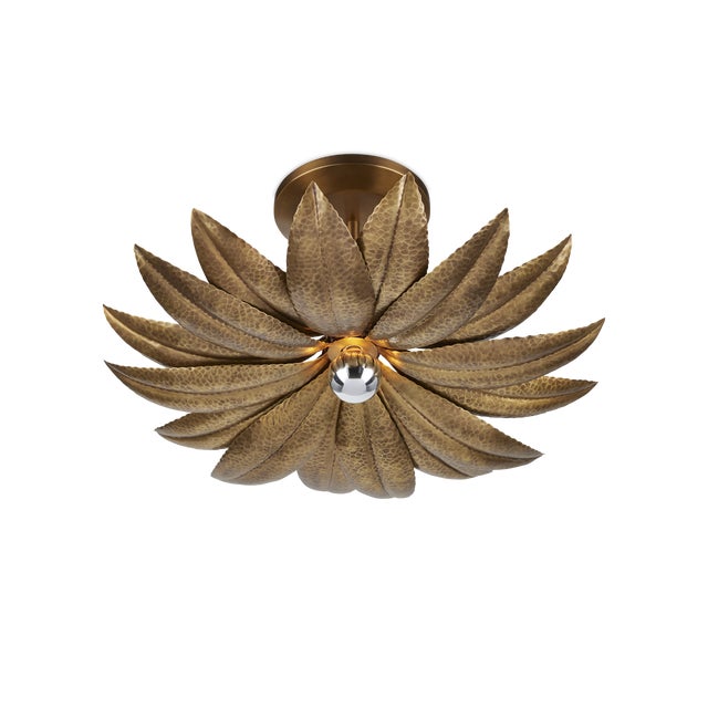 Currey & Company Currey & Company Alithea Small Semi-Flush Mount For Sale - Image 4 of 5