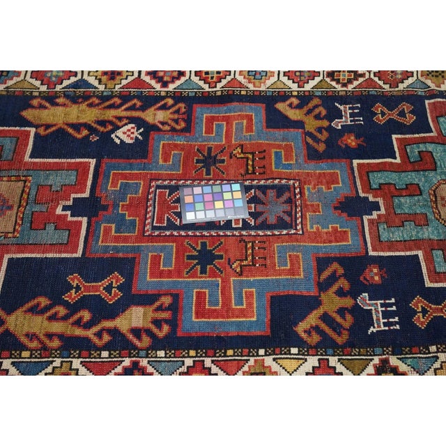 Textile Antique Kazak Rug 3'10'' x 9'5'' For Sale - Image 7 of 8