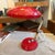 1960s A 1960s Mid-Century Modern Red Metal and Steel Italian Desk Lamp For Sale - Image 5 of 14