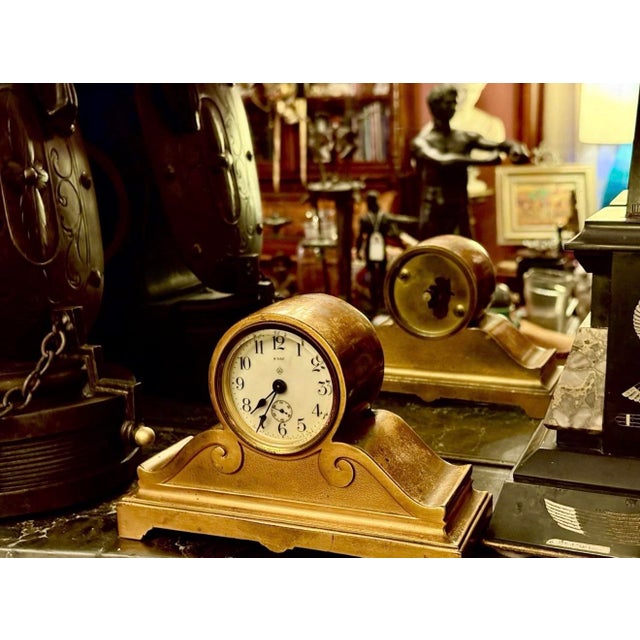 Ansonia Clock Company Antique Ansonia Miniature Desk Clock For Sale - Image 4 of 11