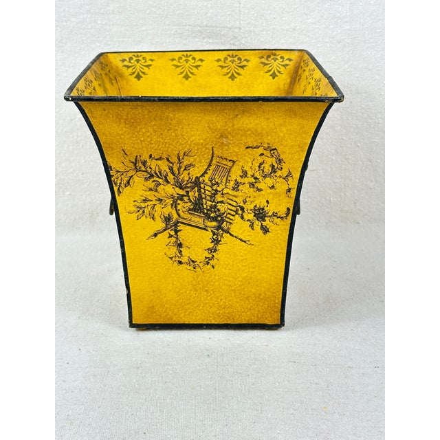 Italian Vintage Toleware Planter For Sale - Image 3 of 9