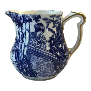 Vintage Royal Crown Derby Blue Mikado Small Pitcher