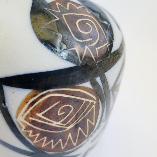 Vintage Otero Regal Spain Pottery Jug Vase Hand Painted For Sale In San Francisco - Image 6 of 12