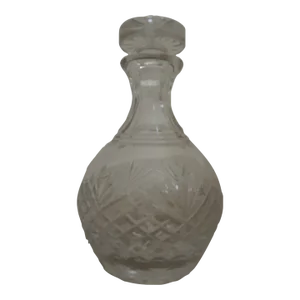 Vintage Astral Cut Crystal "Joan" Decanter Belly Style Decanter