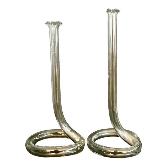 Vintage Glass Tube Bud Vases – Elegant Minimalist Clear Glass Single Stem Vases For Sale