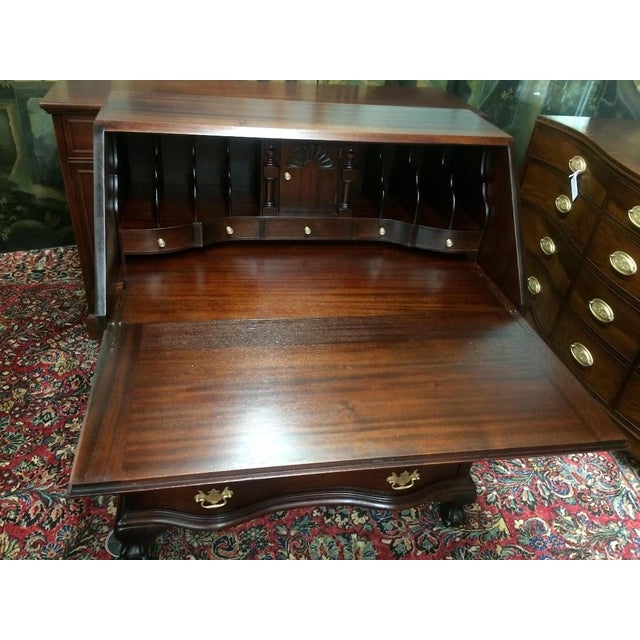 Vintage Secretary Desk, Mahogany Slant Front Desk For Sale - Image 6 of 16