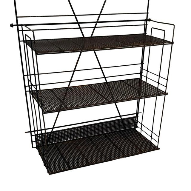 Mid 20th Century Vintage Metal Hanging Shelving Unit, 1960 For Sale - Image 5 of 10