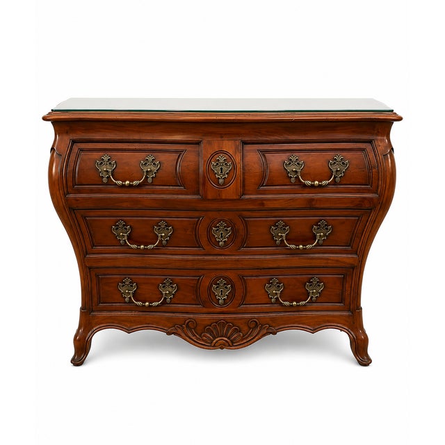 Magnificent Louis XV style Bordeaux tomb chest in solid mahogany, dating from the 18th century. Authentic piece with...