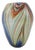Murano Multicolor Striped Cased Glass Vase, 1960s For Sale