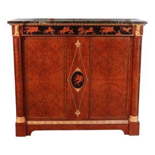 Neo-Classical Amboyna Burl Sideboard For Sale