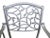 1980s Patio Garden Cast Aluminum Armchair Silver Set of 2 For Sale - Image 4 of 7