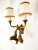 Brown Bronze Wall Lights with Fish and Silk Lampshades For Sale - Image 8 of 10