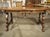 A 1900s Spanish Library Table Desk With Iron Stretchers, Shallow Frieze Drawers For Sale In Dallas - Image 6 of 18