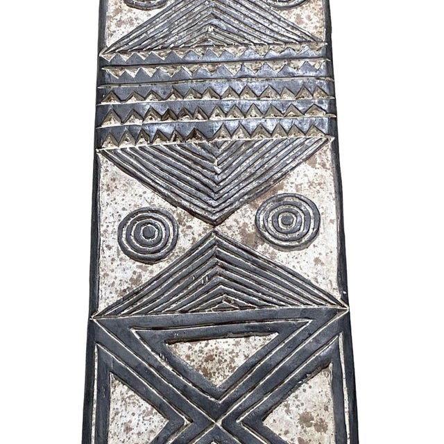Wood Vintage Large African Bobo Bwa Wooden Plank Mask Burkina Faso 79" H For Sale - Image 7 of 8
