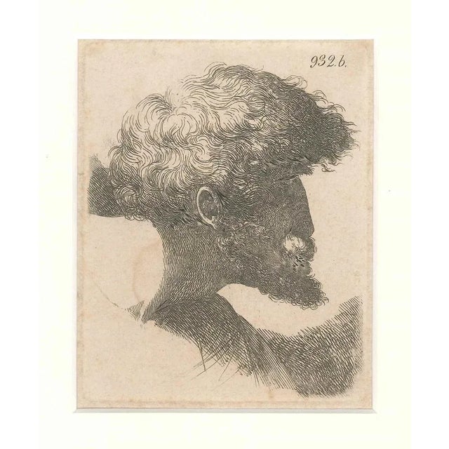 Male portrait is a marvelous etching on ivory-colored paper presumably made by a Mannerist artist of the XVII century....