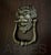 Vintage English Brass Lion Head Door Knocker For Sale - Image 9 of 9