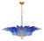 Murano Style Chandelier / Ceiling Light Original Palmette, Blue Glasses For Sale
