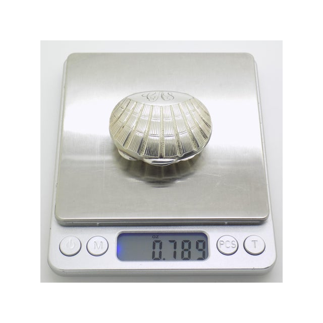 Vintage Italian Handmade Shell-Shaped Engraved Silver Pill Snuff Trinket Box, Fireze, Italy, 1970s For Sale - Image 10 of 12