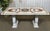 Italian marble dining table - work from the 1970s, its design and size also allow use as an indoor/outdoor console -...