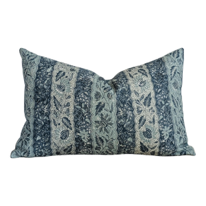 Jasper Melaya 13x20" Lumbar Pillow in Indigo - Single