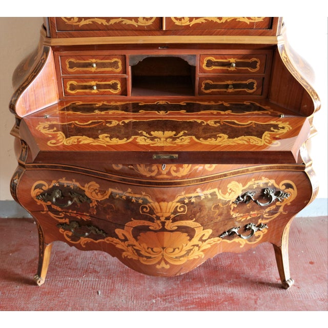 Wood Baroque Inlaid Trumeau, 1960s For Sale - Image 7 of 15