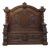 Italian Carved Hall Bench in Oak For Sale
