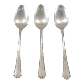 1930s Silver Serving Spoons - Set of 3 For Sale