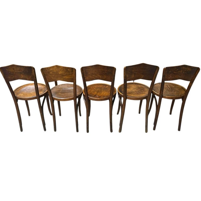 Antique John Weiss Mfg. Co. Thonet Bentwood Parlor Chairs Set of 5 For Sale - Image 4 of 11
