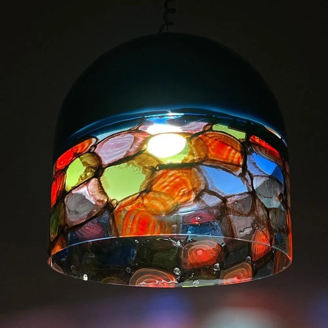 Black Tinta Pendant Lamp by Renato Toso & Note Massari for Leucos, Italy, 1971 For Sale - Image 8 of 13