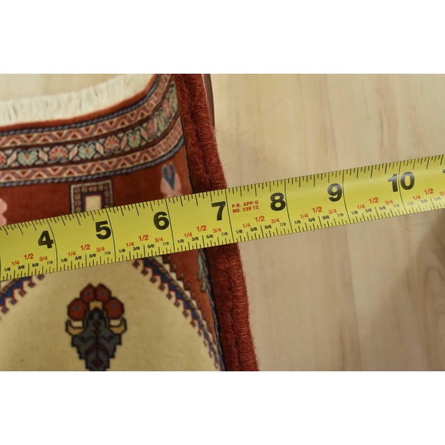 Fine Kashmar Runner 2’8” X 6’6” Ivory Wool Traditional Hand-Knotted Rug For Sale - Image 10 of 12
