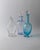 Vintage Blue and Clear Murano Glass Decanters with Stoppers, 1950s, Set of 3 For Sale - Image 9 of 11