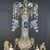 Chandelier in Golden Iron and Light Blue Crystals, 1950s For Sale - Image 13 of 14
