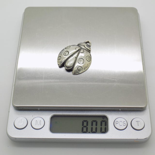 Vintage Italian Handmade Genuine Sterling Silver 925 Ladybug, 1980s For Sale - Image 10 of 12