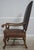 Queen Anne Century Leather & Wood High Back Armchair For Sale - Image 3 of 18